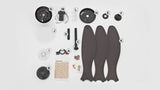 Audie 52" Classic Industrial Iron/Plastic Mobile-App/Remote-Controlled 6-Speed Propeller Integrated LED Ceiling Fan