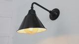 Croydon 9.63"  Farmhouse Industrial Indoor/Outdoor Iron LED Gooseneck Arm Outdoor Sconce
