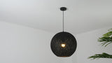 Lacey Bohemian Minimalist Iron/Rope Woven Globe LED Pendant