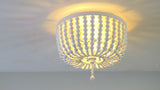 Allison 15" Wood Beaded/Metal LED Flush Mount