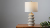 Juniper 26" Modern Minimalist Resin Stacked Ovoid LED Lamp