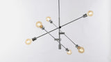 Atlas Modern Vintage Iron Arm-Adjustable LED Chandelier