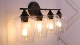 Jayne Iron/Glass Cottage Rustic LED Vanity Light