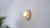 Tivoli 12" Modern Minimalist 1-Light Ovoid Travertine LED Wall Sconce