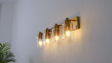 Irving Seeded Glass/Iron Modern Contemporary LED Vanity Light