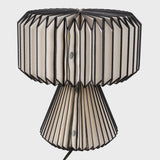 Zelda 12.8" Modern Art Deco Paper Pleated Shade Accent LED Table Lamp