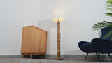 Rustara 61.5" Cottage Farmhouse Turned Resin/Iron LED Floor Lamp
