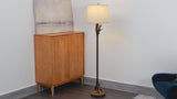 Benjamin 61 in. Rustic Lodge Faux Antler Resin/Metal LED Floor Lamp
