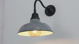 Aurora 12.25" Farmhouse Industrial Indoor/Outdoor Iron LED Gooseneck Arm Outdoor Sconce