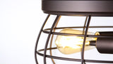 Calvia 15.7" Farmhouse Metal Cage Flush Mount