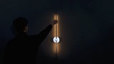 Anton 27.25" Modern Minimalist Iron Adjustable Bar Integrated LED Plug-In Sconce