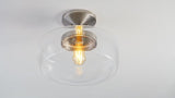 Marfa 14" Glass/Iron Farmhouse Modern LED Flush Mount