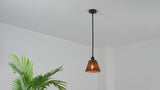 Hattie 1-Light Coastal Bohemian Metal and Woven Rattan LED Pendant Light