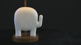 Ellie Bohemian Designer Iron/Resin Elephant LED Kids Table Lamp with Phone Stand and USB Charging Port