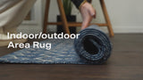 Ourika Moroccan Geometric Textured Weave Indoor/outdoor Rug