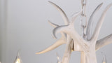 Eldora Rustic Farmhouse Adjustable Resin Antler LED Chandelier
