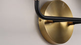 Caleb Brass Vanity Wall Sconce Frosted