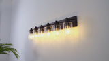 Irving Seeded Glass/Iron Modern Contemporary LED Vanity Light