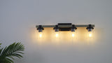 Bungalow Iron/Seeded Glass Rustic Farmhouse LED Vanity Light