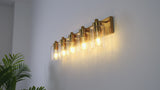 Irving Seeded Glass/Iron Modern Contemporary LED Vanity Light