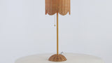 Celerie 27.5" Coastal Bohemian Rattan/Iron Scalloped Buffet LED Table Lamps with Pull Chain (Set of 2)
