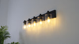 Irving Seeded Glass/Iron Modern Contemporary LED Vanity Light