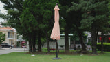 Tracy 9 ft. Classic MidCentury Scalloped Fringe Market Patio Umbrella