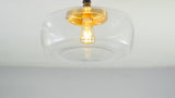 Marfa 14" Glass/Iron Farmhouse Modern LED Flush Mount