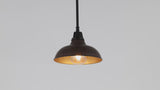Jasper 12.25" Farmhouse Industrial Indoor/Outdoor Iron LED Pendant