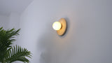 Tivoli 12" Modern Minimalist 1-Light Ovoid Travertine LED Wall Sconce