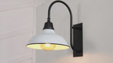 Stanley 12.25" Farmhouse Industrial Indoor/Outdoor Iron LED Gooseneck Arm Outdoor Sconce