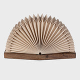Darla Modern Art Deco Paper Half Pleated Fan LED Table Lamp