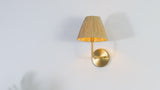 Malaya Bohemian Coastal Metal Pleated Paper Shade LED Vanity Light