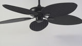 Raffles 52" Bohemian Industrial Iron/Plastic Mobile-App/Remote-Controlled 6-Speed Palm Blade Ceiling Fan