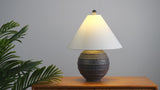 Archer 21" Coastal Cottage Textured Resin/Metal Ridged LED Table Lamp