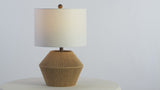 Alma 21.75" Coastal Rustic Iron/Rope LED Table Lamp