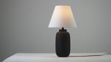 Elinore 24.5" Minimalist Scandinavian Resin/Iron Ginger Jar LED Table Lamp Set 2