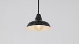 Jasper 12.25" Farmhouse Industrial Indoor/Outdoor Iron LED Pendant