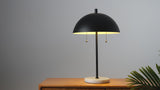 Ella 20.7" Dome Metal with Marble Base LED Table Lamp