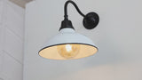 Aurora 12.25" Farmhouse Industrial Indoor/Outdoor Iron LED Gooseneck Arm Outdoor Sconce