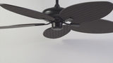 Raffles 52" Bohemian Industrial Iron/Plastic Mobile-App/Remote-Controlled 6-Speed Palm Blade Ceiling Fan