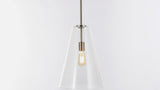 Arlo 11.5"  Mid-Century Modern Iron/Seeded Glass LED Pendant