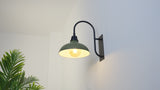 Stanley 12.25" Farmhouse Industrial Indoor/Outdoor Iron LED Gooseneck Arm Outdoor Sconce