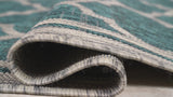 Trebol Moroccan Trellis Textured Weave Indoor/outdoor Round Rug