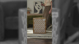 Callista 18" Modern Bohemian Ceramic Tiled Rectangle End Table