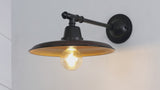 Bonner 12" Farmhouse Industrial Indoor/Outdoor Iron LED Victorian Arm Outdoor Sconce