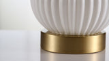 Daphne 20" Ribbed Metal/Glass LED Table Lamp