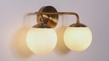 Louis Parisian Globe Metal/Frosted Glass Modern Contemporary LED Vanity