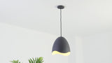 Luella 11.75" 1-Light Bohemian Coastal Adjustable Plaster-Look Organic Scalloped Dome Metal LED Pendant