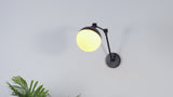 Alba 8"  Mid-Century Modern Arm-Adjustable Iron/Glass LED Sconce